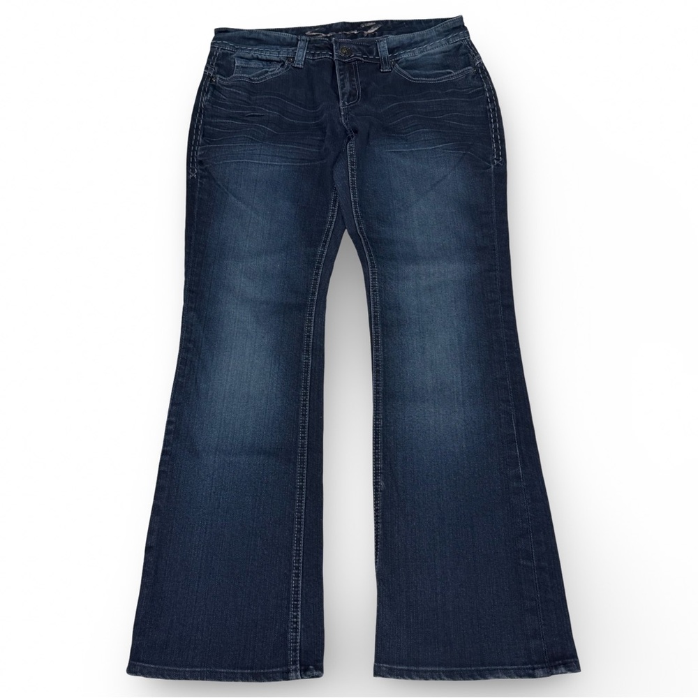 SEVEN7 Women's Blue Flared Jeans